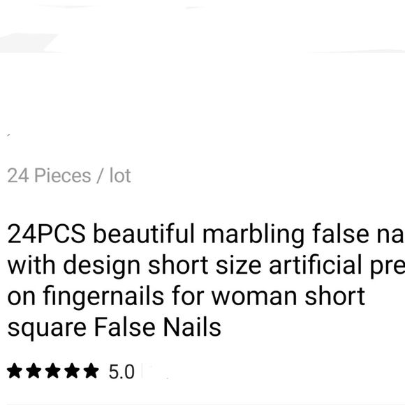 BLUE MARBLE SWIRL 💅NAILS glue on OR press on. W KIT! - Picture 11 of 14